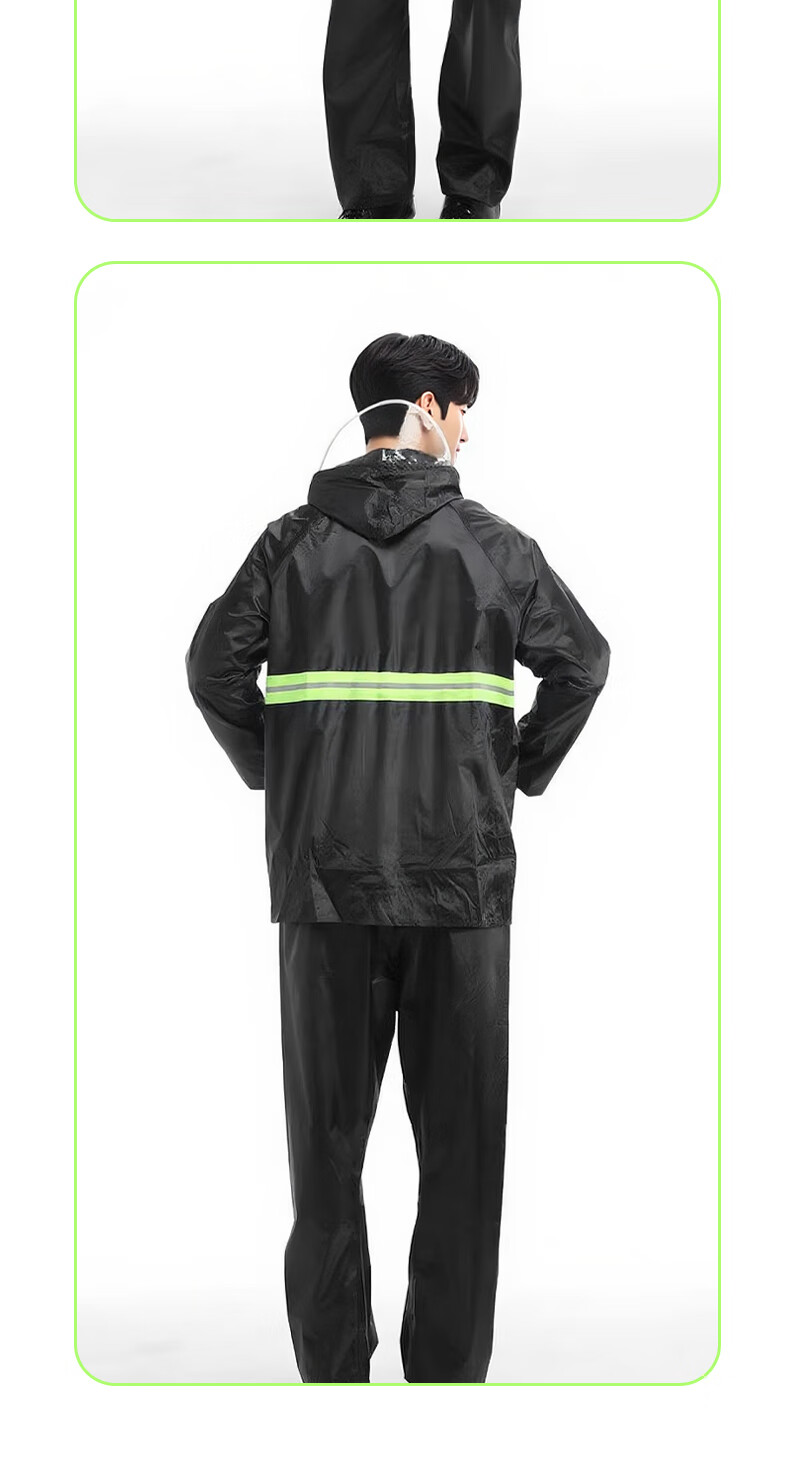Leyoubaiyi Split Reflective Raincoat And Pants Set, Standard Heavy Rain Protection Suit, Emergency Traffic Rain Protection for Patrol Duty And Flood Control 16