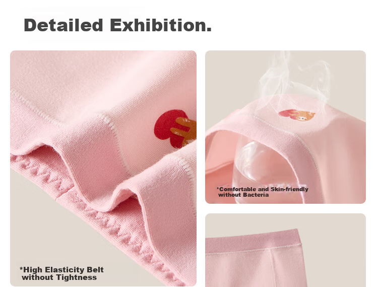 Dushiliren 26 New Youth Underwear for Women, Pure Cotton Antibacterial Comfortable Breathable Ladies' Panties Triangle Briefs Pink Series XL 12