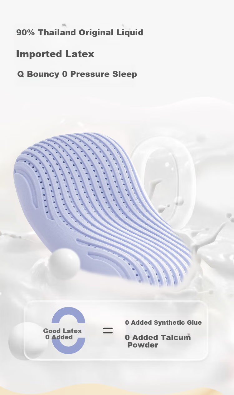 JD Original Thai Fruit Pillow, 90% Thai Original Liquid Cervical Pillow, Natural Latex Pillow, 3D Honeycomb Neck Support Pillow, Mangmang Yellow 4