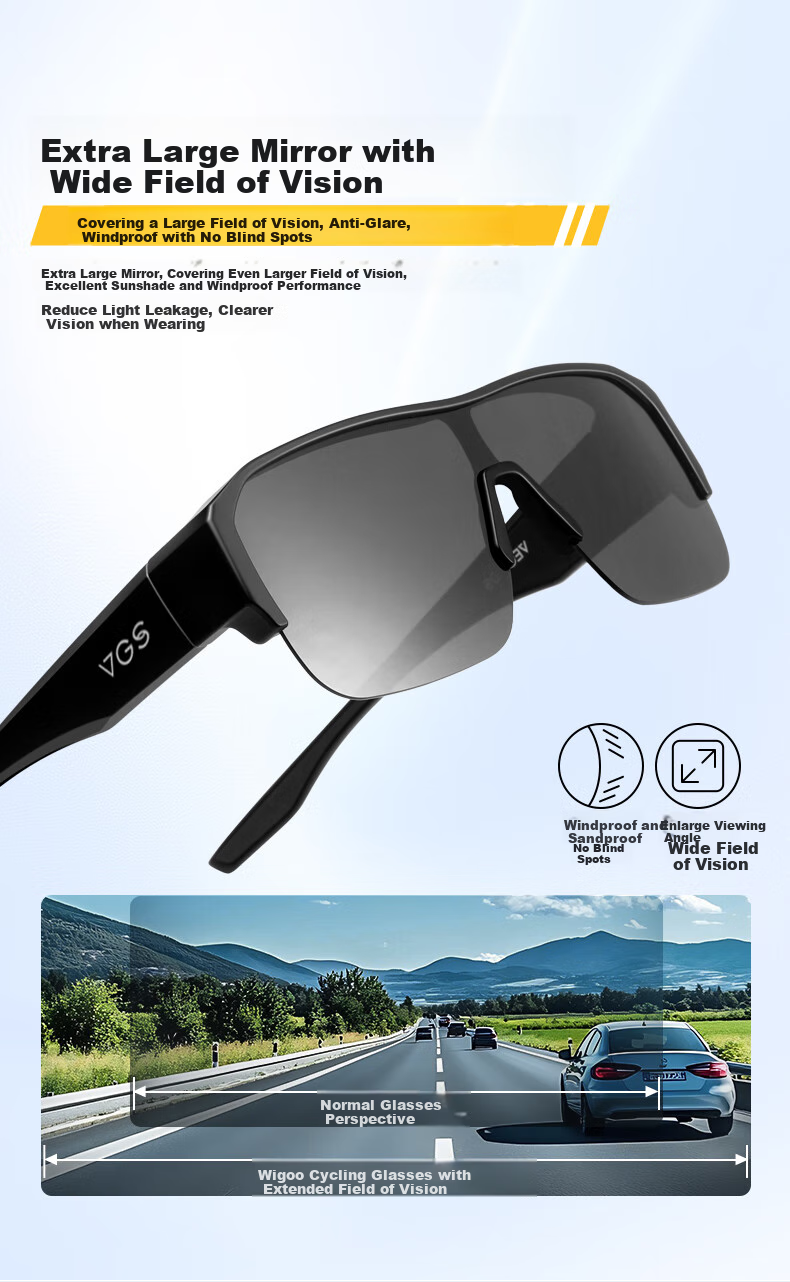 VEGOOS Day And Night Polarized Myopia Sunglasses Clip-On Anti-Glare Night Vision Glasses for Driving And Cycling 4