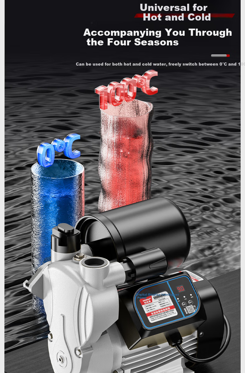 Oulaide Household Booster Pump, Fully Automatic Water Heater, Whole-House Water Pump, Pressure Boosting Pump, Pipeline Pump, Self-Priming Pump 16