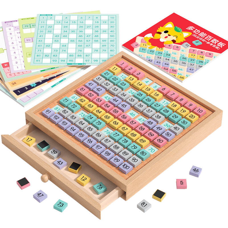 Fuhai Magnetic Counting Board Early Childhood Educational Montessori Math Thinking Toy 100 Number Building Blocks