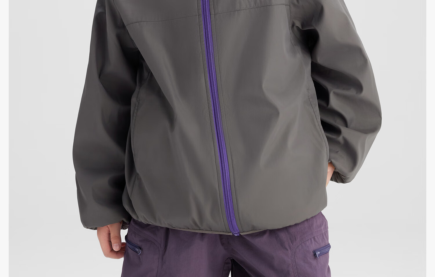 Zuoxi Boys' Fleece-Lined Jacket, 2026 New Children's Softshell Outerwear, Fleece Integrated Top, Gray, Size 160 8
