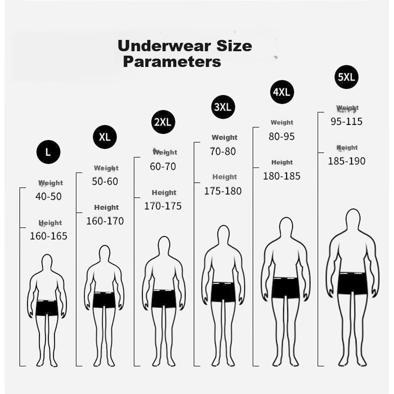 Мужские боксеры JEANSWEST, 3 шт., хлопок 95%, размер 3XL (130-150 Jin), белый + серый + черный