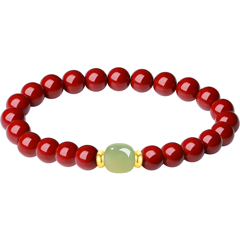 ALLOVE Slim Waist Cinnabar Bracelet for Women 2026 New Luxury Fortune Beads High-End Birthday Gift for Girlfriend Wife