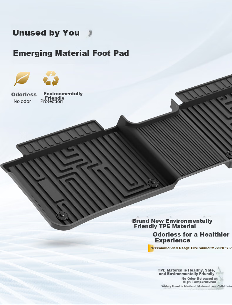 3W Suitable for BYD Dolphin All-TPE Car Floor Mats, Eco-Friendly Odorless, Customized for Electric New Energy Vehicles 4