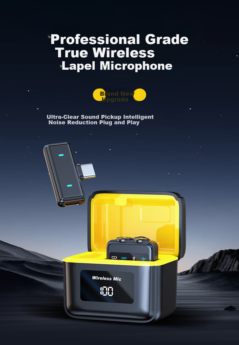 KOVOL [Completely Upgraded] Wireless Lavalier Microphone for Live Streaming, Short Video Recording, Outdoor Noise Reduction, Karaoke, And Audio Recording, Professional Microphone with One Transmitter And One Receiver, Compatible with Apple And Android Devices 3