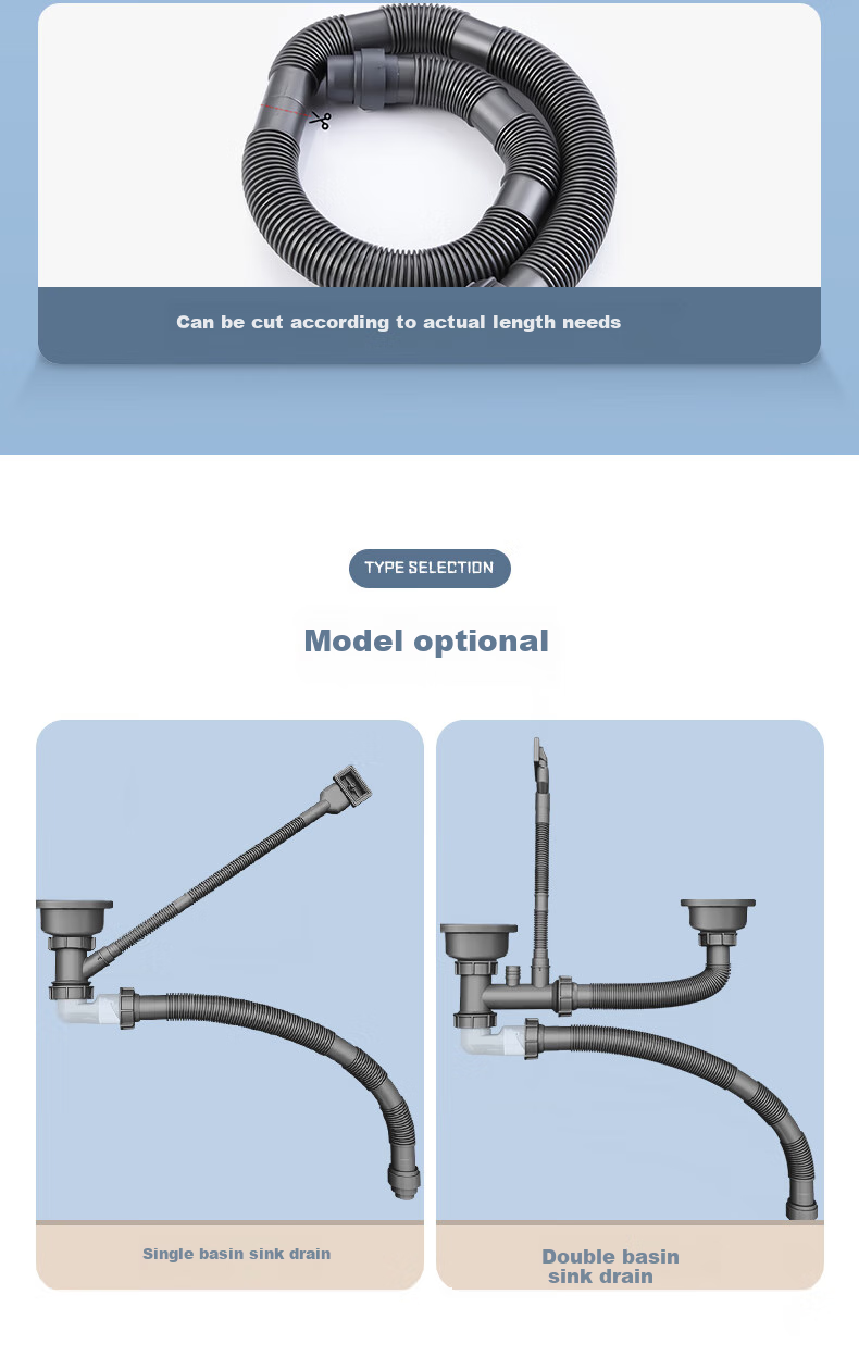 ARROW Kitchen Sink Drain Pipe Three-Way Fitting Set, Dishwashing Basin Drainage System, Sink Drainage Pipe 13