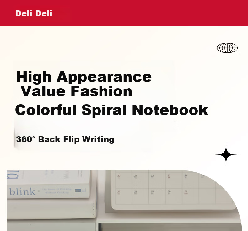 Deli B5/80 Sheets PP Spiral Notebook Study Notebook Exercise Book for Middle and High School BDLB5-02 Green Single Pack 1