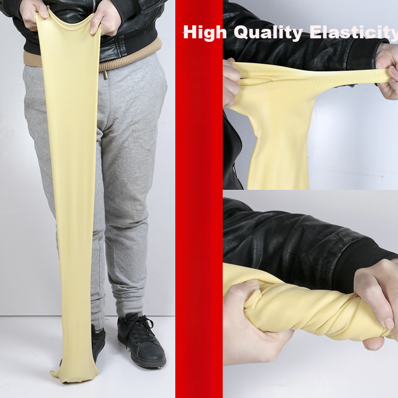 Maozheng Industrial Latex Gloves, Protective Rubber, Acid And Alkali Resistant, Waterproof, Non-Slip, Wear-Resistant, Extended Length, Thickened Protection, 30cm Yellow 5