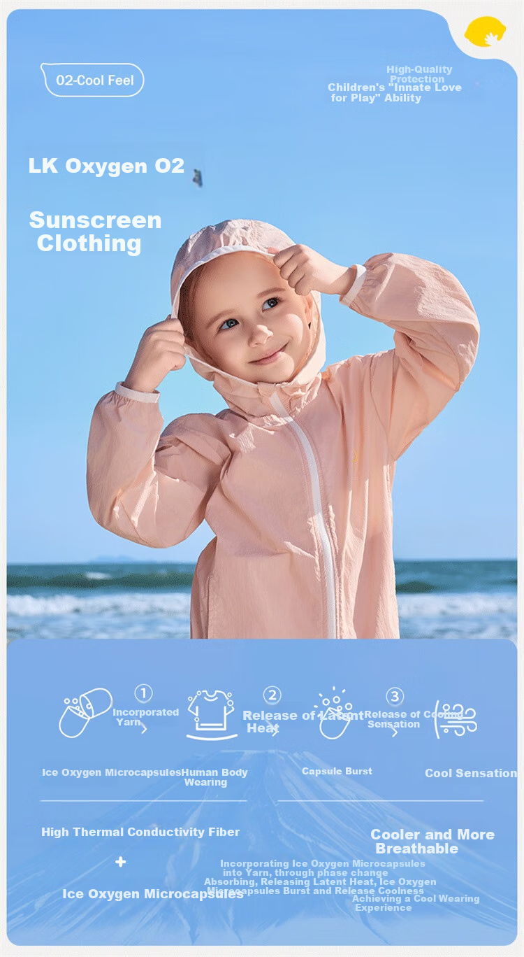 Lemonkid Children's Sun Protection Clothing, Cool And Breathable, Boys And Girls Sun Protection Garment, UV-Resistant Baby Skin Coat, Moon Smoke Purple, Size 110 4