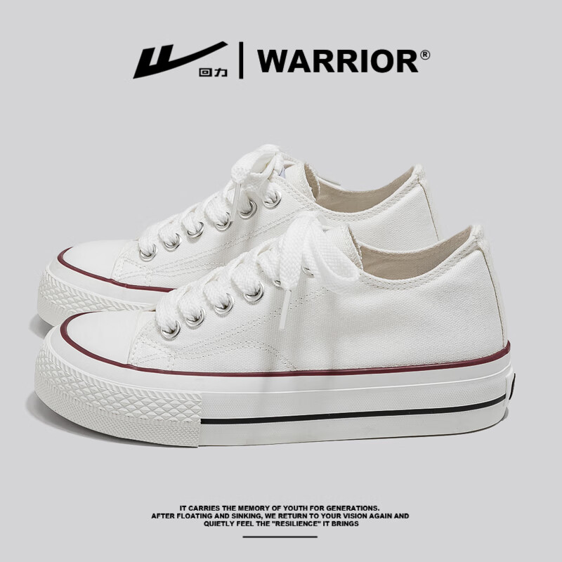 Huili Official Women's Low-Top Canvas Shoes, Trendy Versatile Non-Slip Wear-Resistant Sneakers for Women, White, Size 34