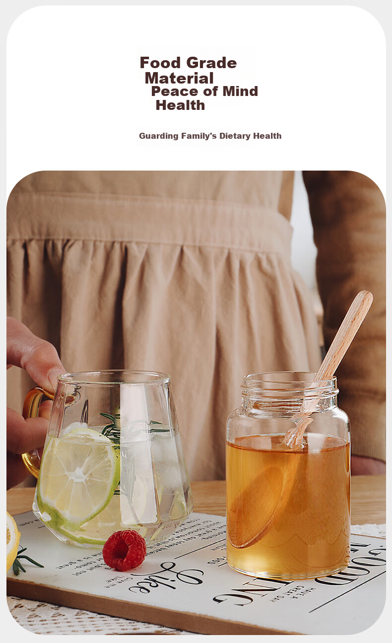 CRISTALGLASS Food-Grade Sealed Glass Jar for Coffee, Tea, Honey, Candy, Snacks, Kitchen Dry Goods Storage Container for Grains And Cereals 1300ml 8