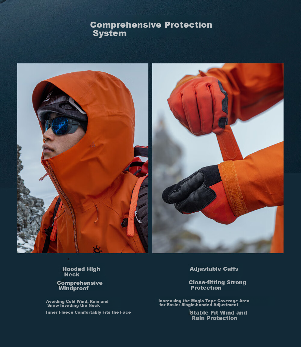KAILAS MONT X All-Weather Hardshell Jacket for Men And Women, GTX Outdoor Waterproof Professional Mountaineering Coat 12