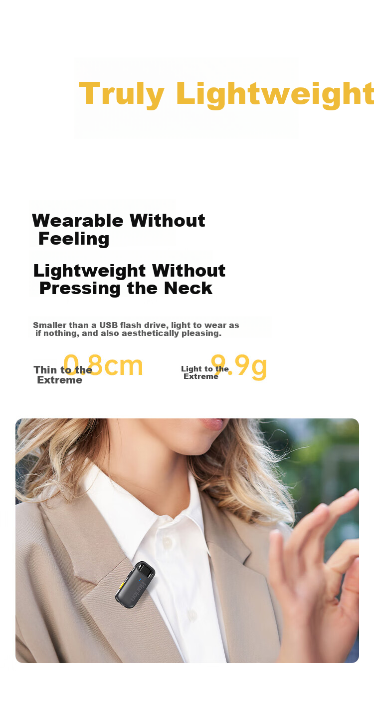 Horion Wireless Lavalier Microphone for Live Streaming, Recording, Anchoring, Outdoor Noise Reduction, Sound Card, Mobile Phone Live Streaming, Product Promotion, Interviews, And Video Recording HM-LP1 14