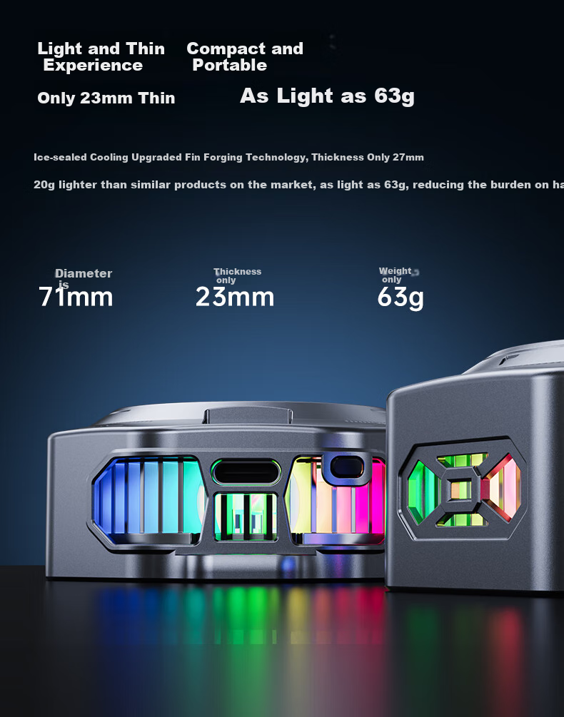 REMAX REMAX Magnetic Phone Cooler, Gaming And Live Streaming Cooling Device, Lightweight at Only 63g, Semiconductor Cooling Back Clip, Suitable for Apple Tablets, Red Magic, IQOO AI 7