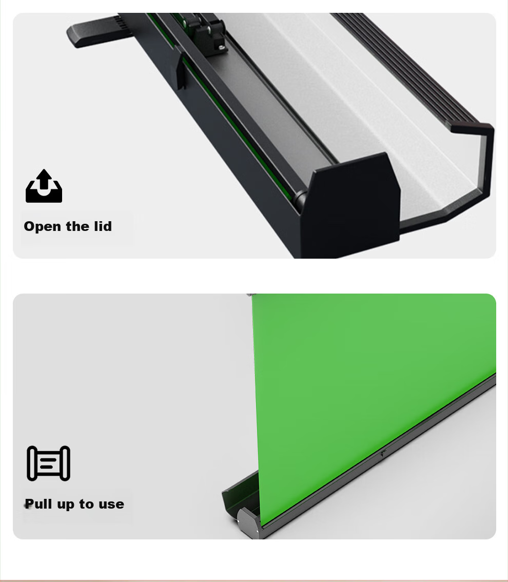 Beiyang 1.5m*2m Professional Live Streaming Green Screen Backdrop, Integrated Floor-Stretchable Green Cloth Background, Portable Handheld Live Streaming Chroma Key Cloth, Photography Foldable Green Cloth with Extendable Stand 30
