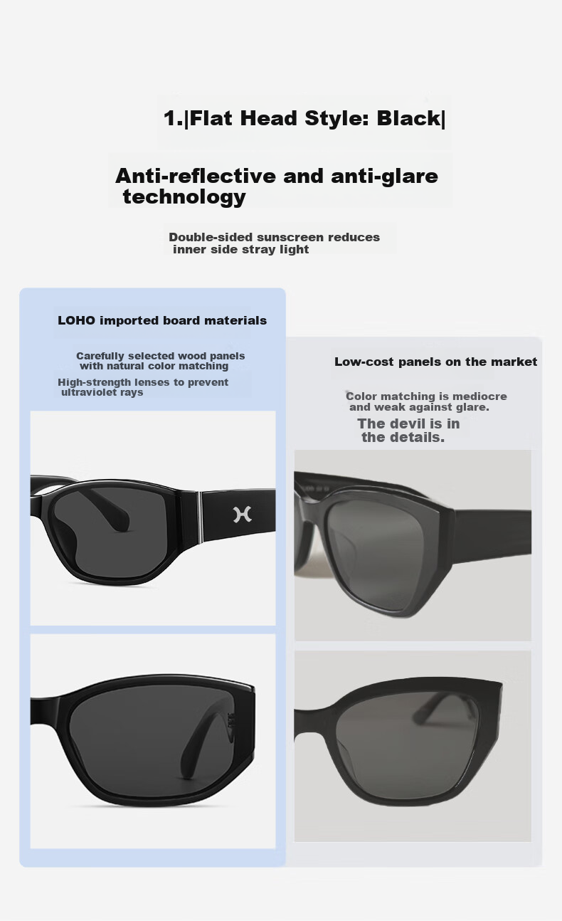 LOHO Sunglasses for Women, Fashionable UV Protection Sunglasses for Men, New 2026 Model, Specially Designed for Driving LH09686 11