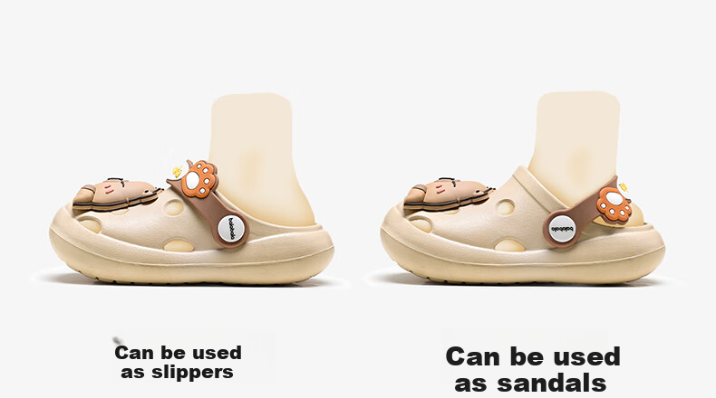 BALABALA Baby Sandals, Summer Cute Cartoon Home Slippers, Boys And Girls Closed-Toe Non-Slip Outdoor Shoes, Children's Beach Sandals 9