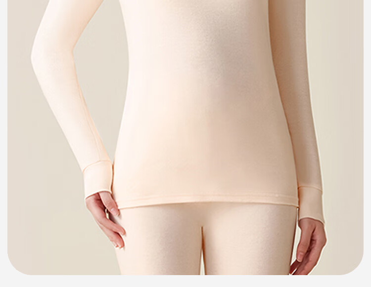 LangSha Men's Autumn Cotton Thin Warm Thermal Underwear Set Mid-Neck Comfortable Antibacterial Cotton Base Layer New Arrival 11
