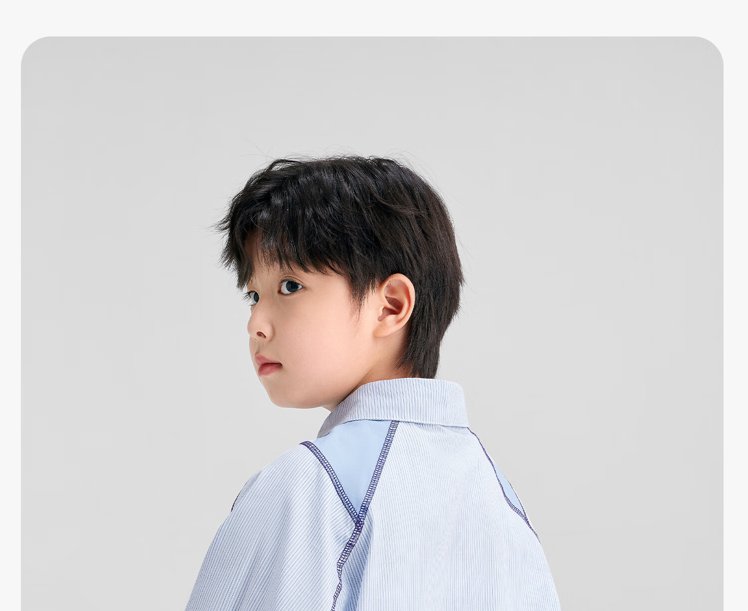 Zuoxi Boys' Shirt, 2026 New Style Children's Jacket, Thin Boys' Zipper Shirt, Long-Sleeve Spring Wear, Blue, Size 110 14