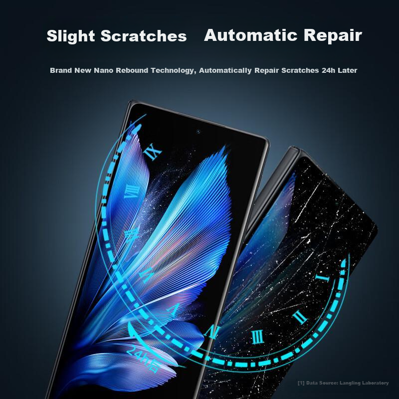 LANGLING Privacy Screen Protector for Vivo X Fold3/Pro, Anti-Peeping Hydrogel Film, Full Coverage Anti-Spy Shatterproof Anti-Fingerprint Protective Front Screen Film, Outer Screen Protector