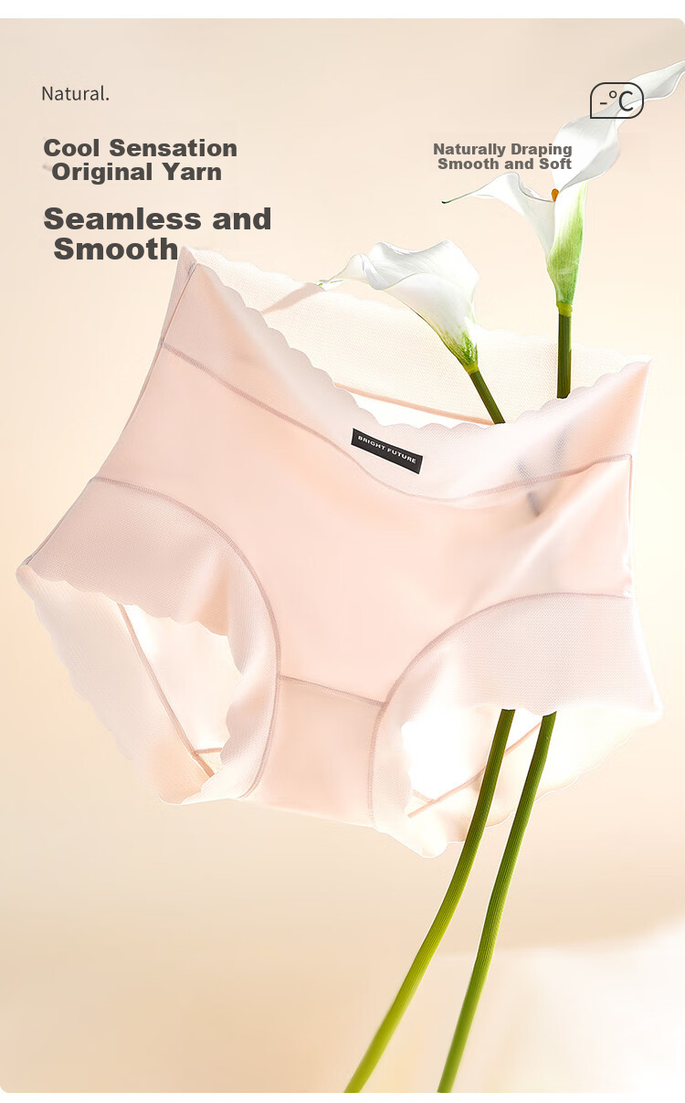 LangSha Women's Underwear, Summer Thin Style, Pure Cotton 100% Cotton Crotch, Thin High-Elastic Breathable Mid-Rise, for Young Girls And Students, Triangle Panties 8