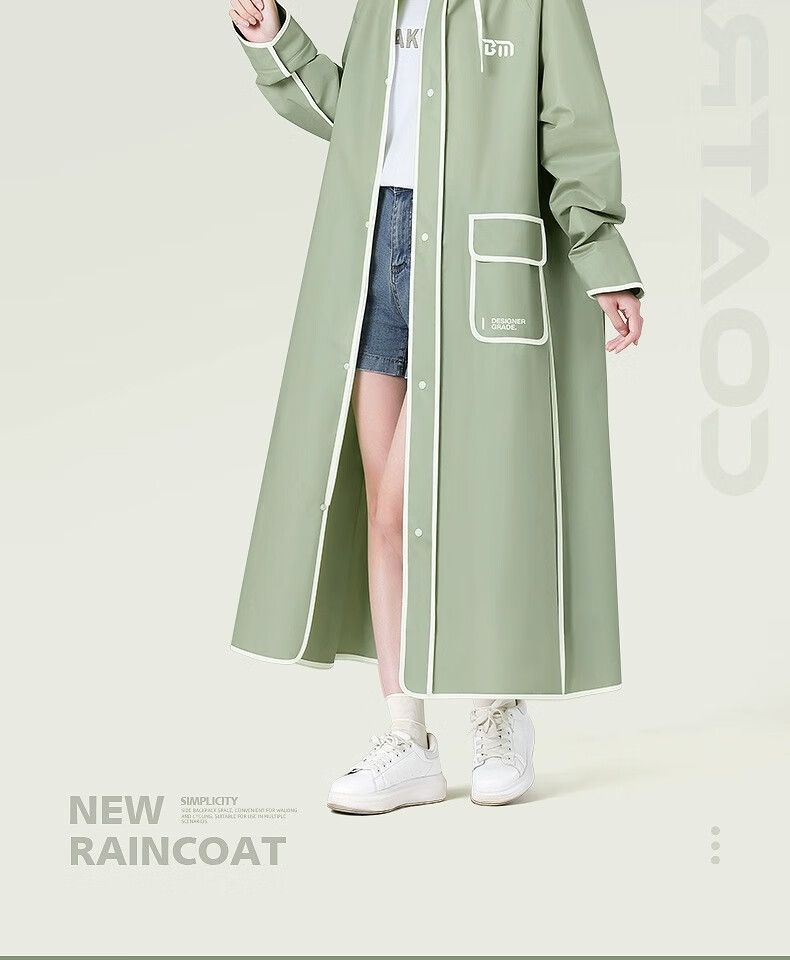 Beimei Electric Scooter Women's Long Full-Body Raincoat Integrated Adult Single-Person Rain Poncho for Heavy Rain 19