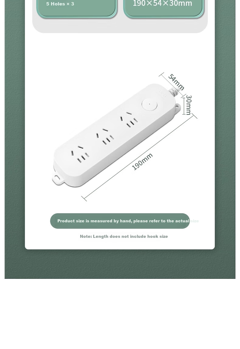Deli 33912 (1.8) Elegant White Series New National Standard Safe Power Strip/power Bar/power Board/power Extension Cord, Master Switch, 3 Outlets, 1.8 Meters, 33912 12
