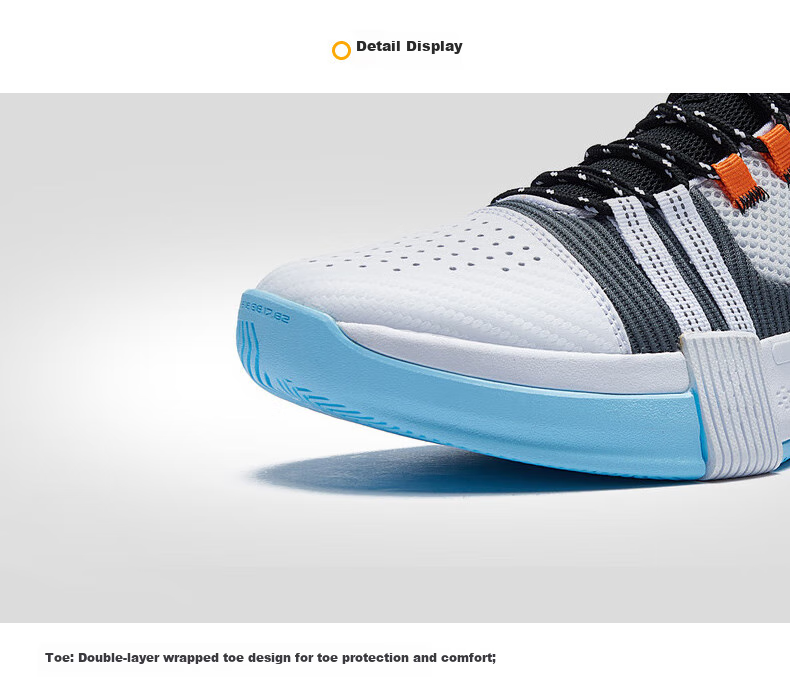 361° Basketball Shoes for Men, Spring And Summer Youth Professional Lightweight Low-Top Casual Sneakers, Men's Style 672121101-10 37