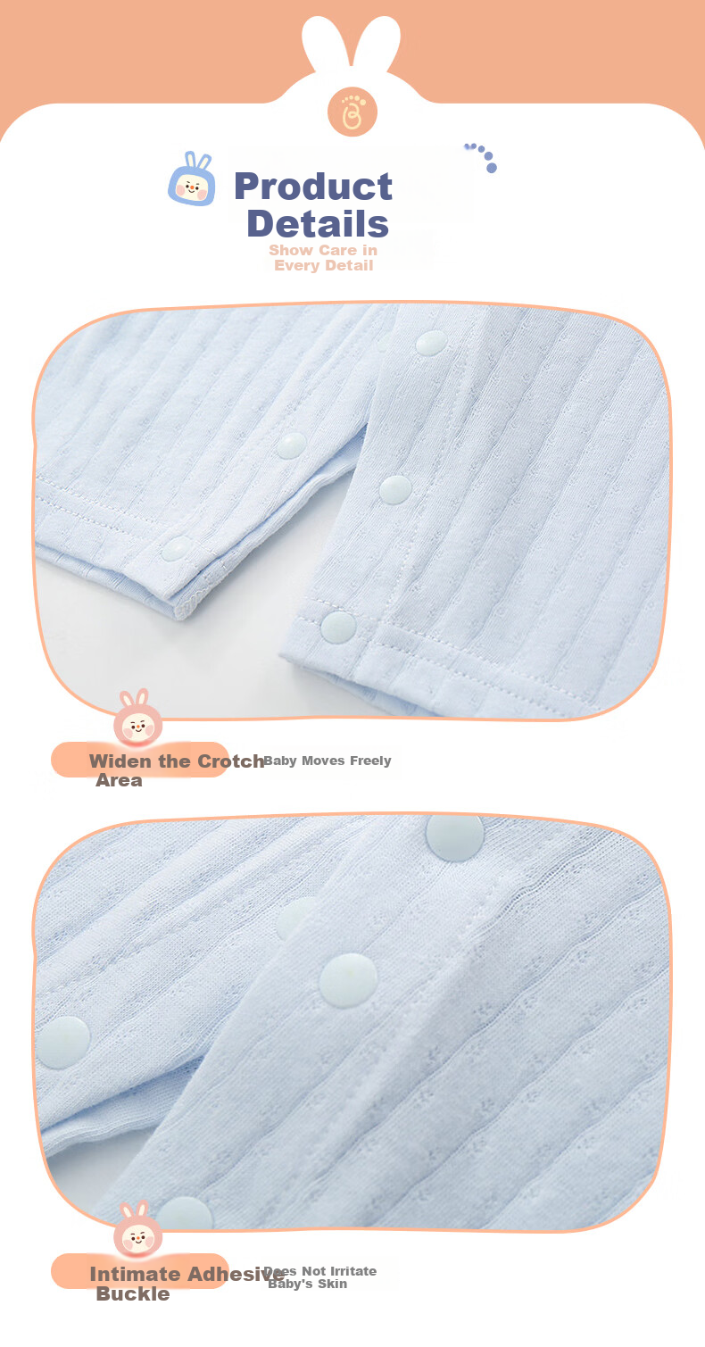 Babyprints Infant Romper 2-Pack, Newborn Short-Sleeve Bodysuit, Summer Baby Clothes, Pure Cotton Thin Onesie, Blue And Yellow, Size 73 2