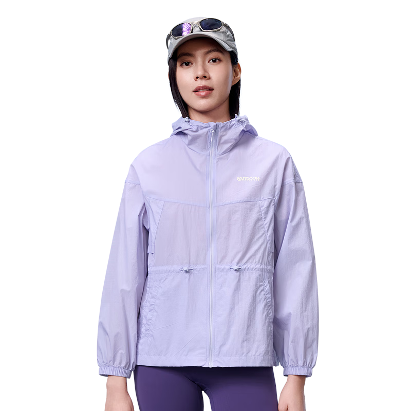 OUTDOOR PRODUCTS Women's Original Yarn UV Protection Jacket 26 Spring Summer Camping UV50+ Lightweight Breathable Skin Jacket OFPF522401 Light Water Blue