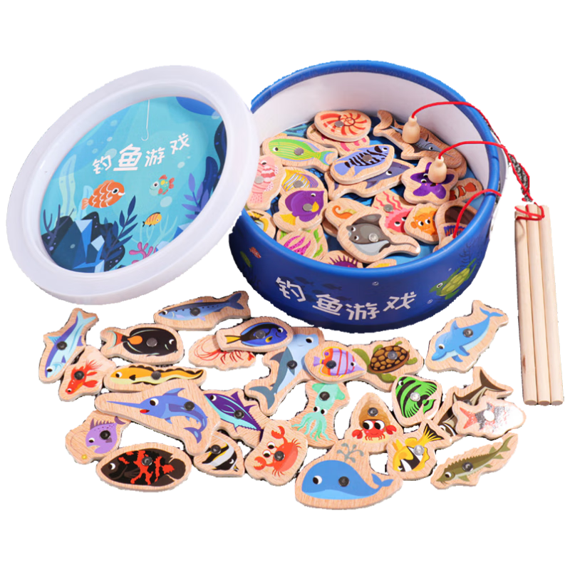 Lankupa Magnetic Fishing Toy for 1-3 Year Old Babies, Parent-Child Interactive Tabletop Game, Children's Toy Gift for Boys And Girls