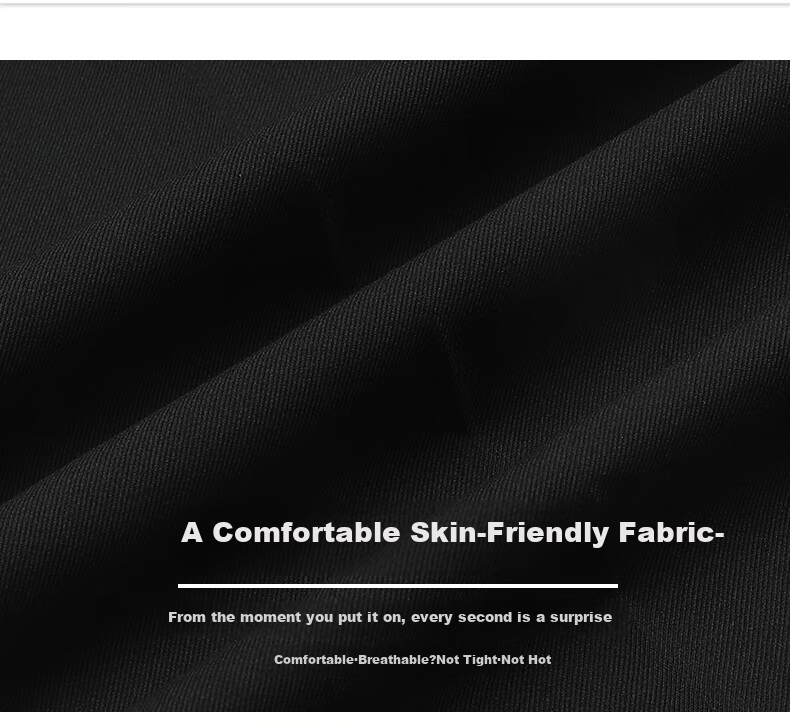 ROMON Wrinkle-Resistant Non-Iron Dress Pants for Men, High-Waist Loose Casual Business Suit Trousers, Straight-Leg Dad Pants 3