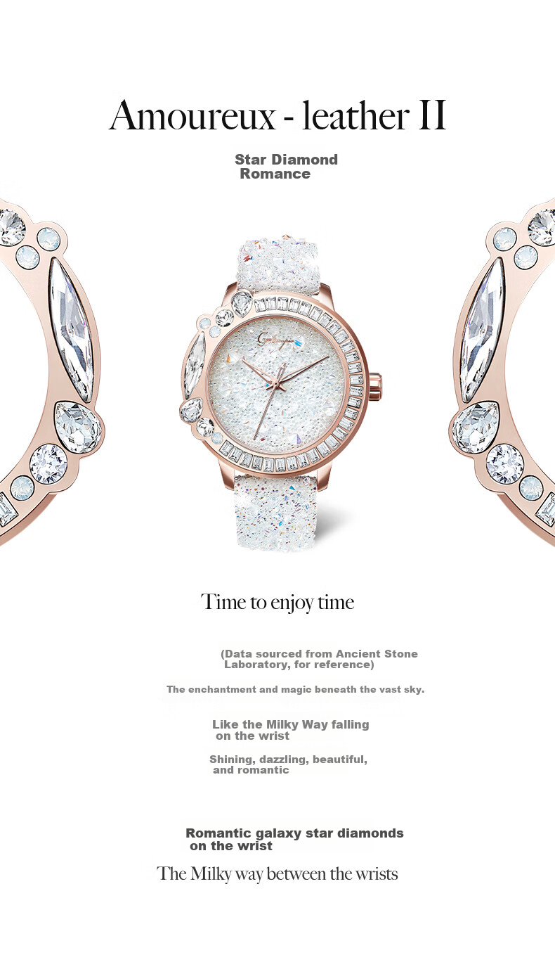 Galtiscopio American And European Style Starry Sky Crystal Small Diamond Women's Watch Quartz Watch Gift for Girlfriend, Holiday Present 3