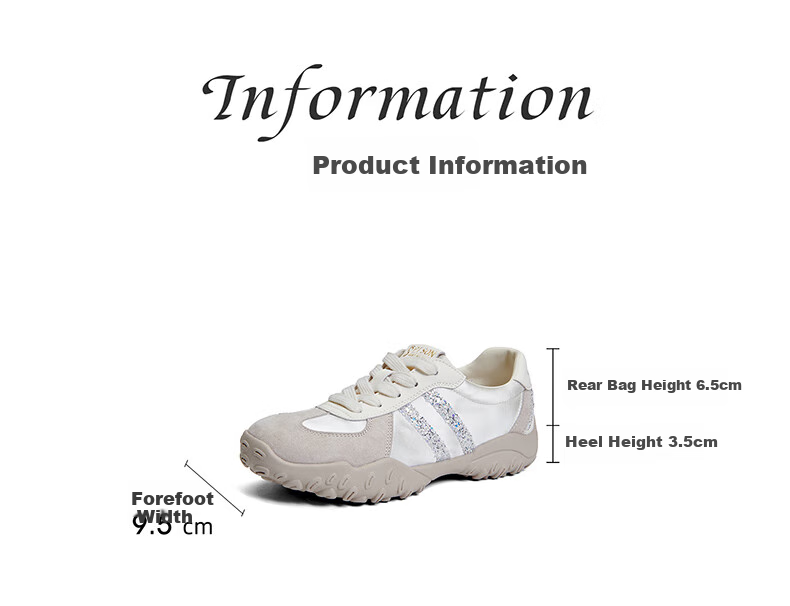 PT'SON Women's Casual Training Shoes, Comfortable And Versatile Forrest Gump Style Sneakers with Thick Soles for Height Increase, Autumn 2026, Silver Gray, Size 36 17