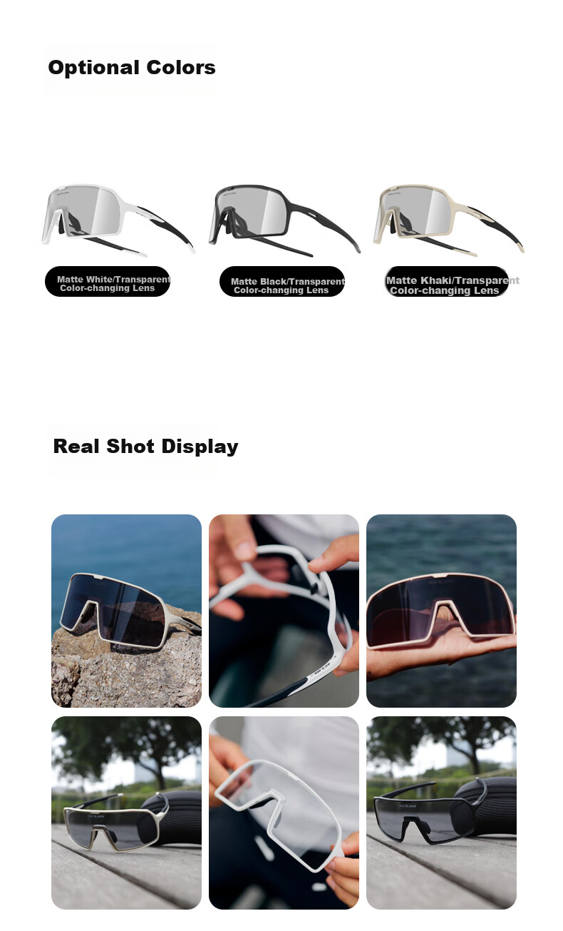 GUB Cycling Glasses, Anti-Glare, Photochromic, Day And Night Use, for Men And Women, Eye Protection, Road Bike, Myopia, Windproof, Sandproof 15