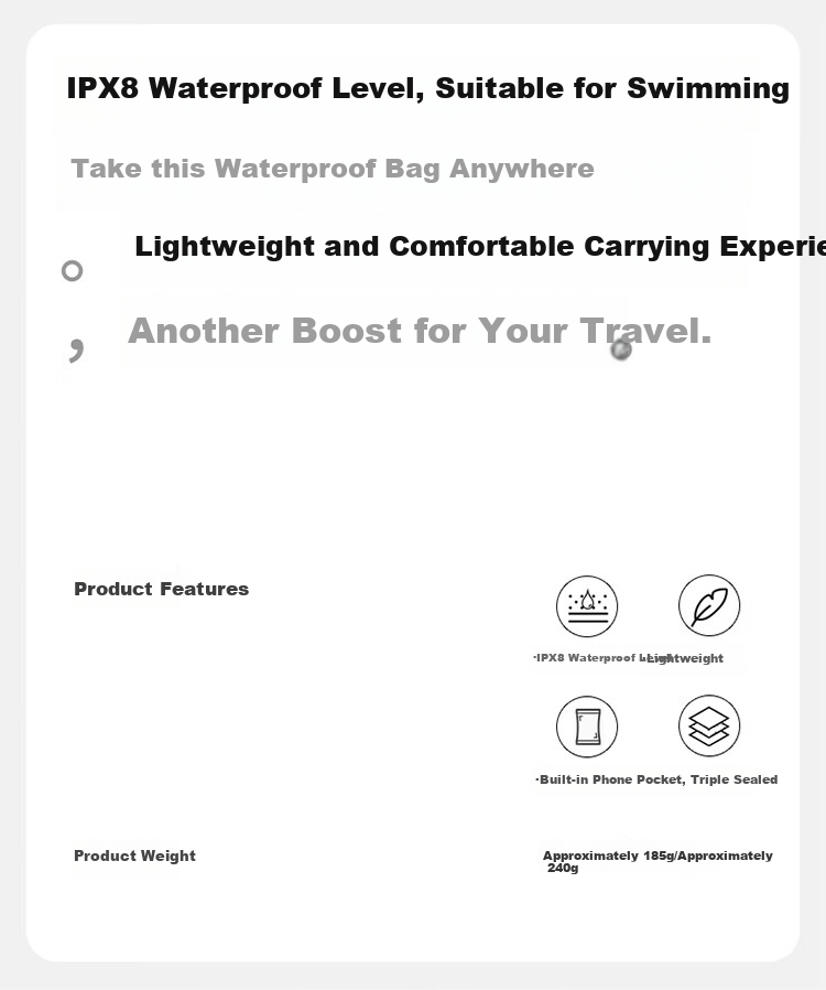 Naturehike Waterproof Phone Case for Beach Vacation Travel, Touchscreen Compatible Waterproof Pouch for Swimming, Snorkeling, Rafting And Diving 1