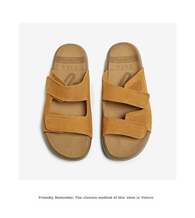 TATA Retro Birkenstock-Style Shoes, Women's New Autumn Thick-Soled Beach Sandals, Outdoor Slippers, Unisex Sandals, Blue, Size 35 5