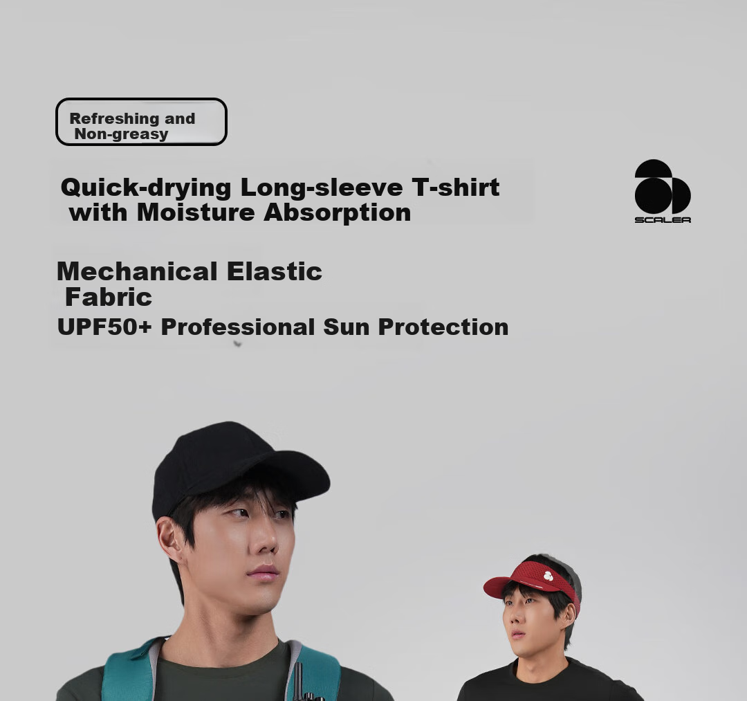SCALER Quick-Dry T-Shirt Unisex Outdoor Sun Protection UPF50+ Running Crew Neck Long Sleeve Breathable Stretch Top F4216D17 1