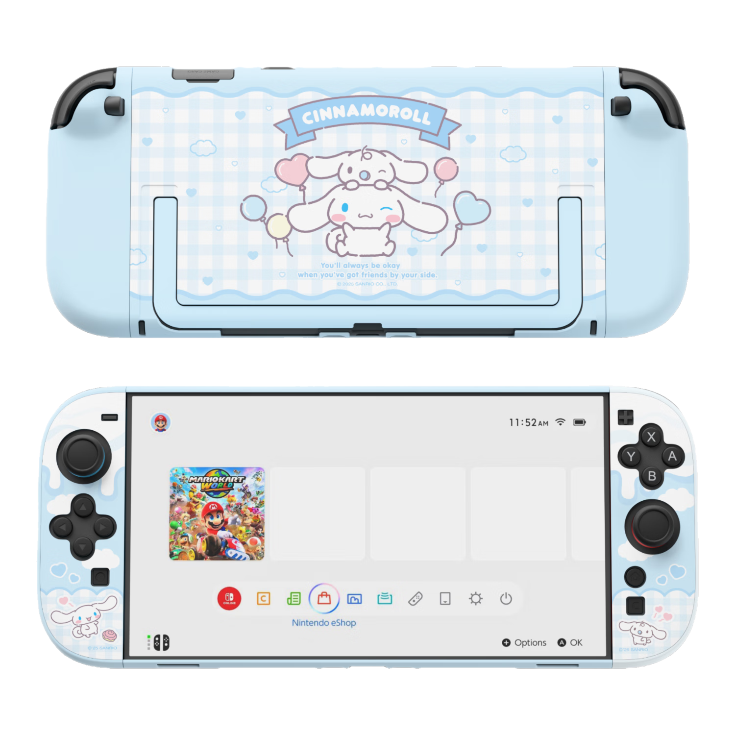 Jixiang Nintendo Switch 2 Protective Case, NS2 Big Ears Dog Gaming Time Protective Cover, Official Sanrio Detachable Hard Shell Anti-Drop Switch 2nd Generation Game Console Protective Case