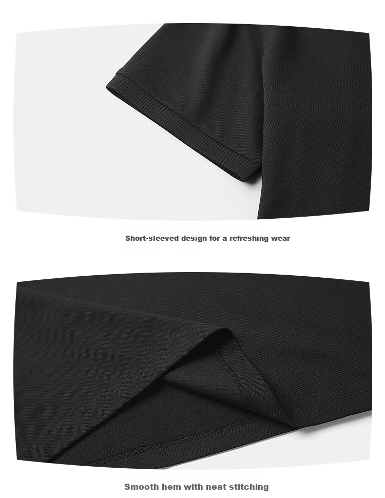 HLA Short-Sleeve Polo Shirt for Men, Light Business Aviation Series, Cool-Feeling Short Sleeves for Men in Summer 15