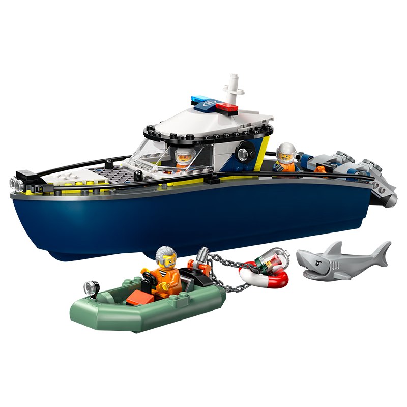 LEGO City Patrol Boat Chase 60456, Police Patrol Boat, Boys And Girls Toy, Children's Birthday Gift, Decoratio