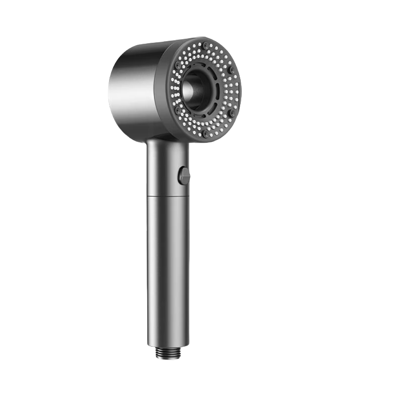 Canbo Gunmetal Gray Popular Model Spray Shower Head Air-Boosted Massage Mist Hollow Handheld Shower Head