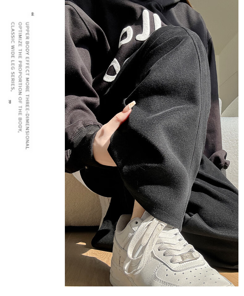 FitonTon Women's Casual Pants Curved Blade Sports Pants Spring Autumn New Slim High Waist Wide Leg Banana Pants 12
