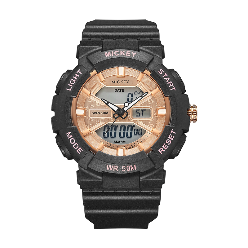 Disney Student Waterproof Swimming Alarm Clock High-Value Girls Electronic Watch for Middle School High School Children Sports