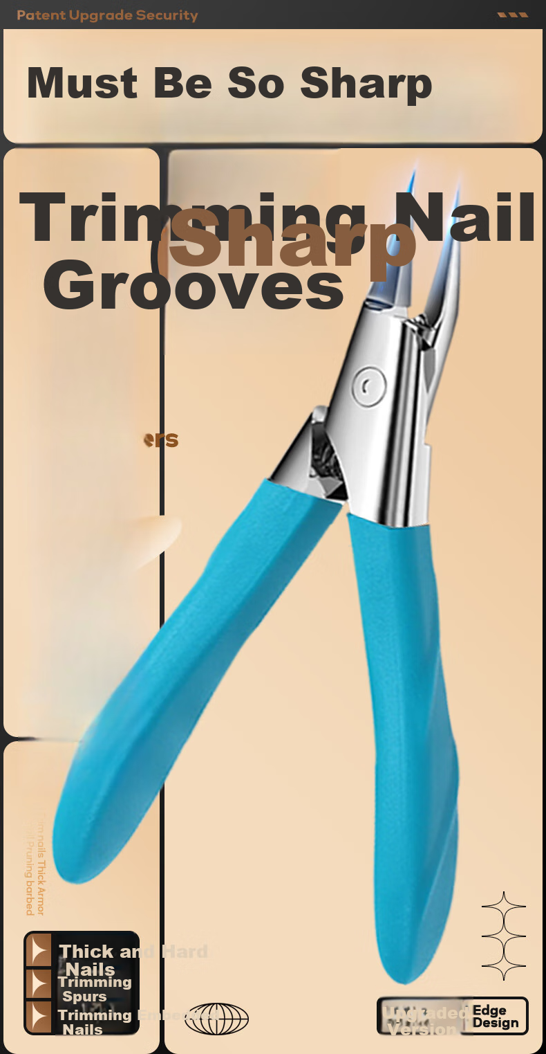 Huanlinkai Ingrown Toenail Specialized Nail Clipper, Pedicure Tool, Eagle Beak Pliers, Ingrown Toenail Scissors, Stainless Steel Nail Care Tool 1