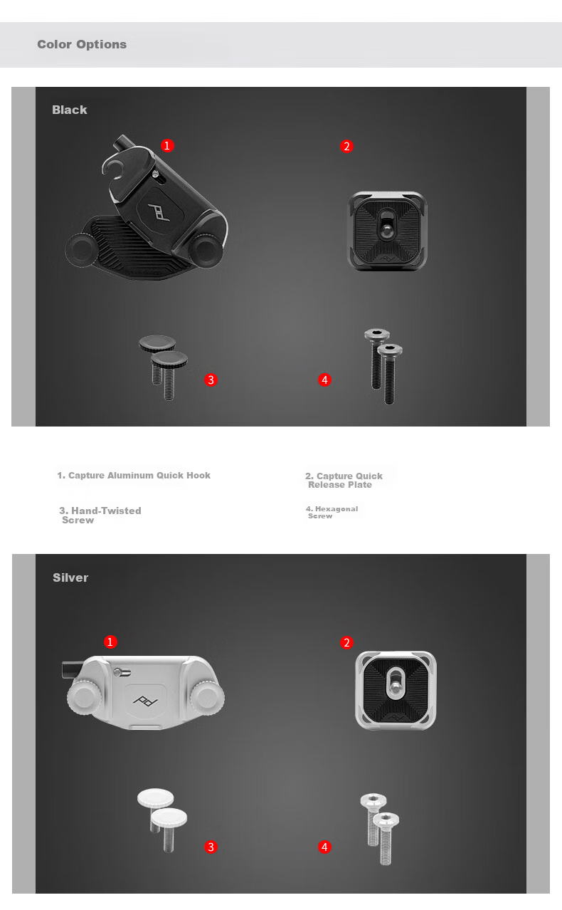 Dianfengsheji Peak Design Capture V3 Camera Quick Release Plate for DSLR And Mirrorless Cameras, Shoulder Strap Quick-Release Plate, PD Waist Strap 2