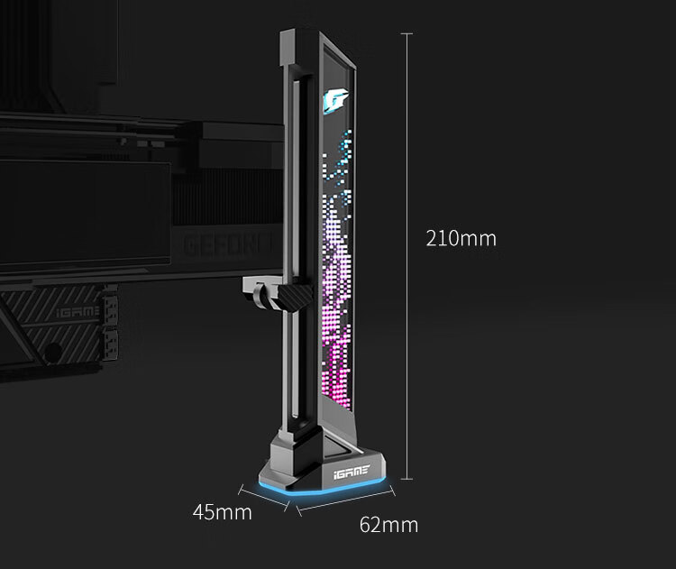Colorful IGame Phantom Matrix - Black Metal Graphics Card Bracket 1