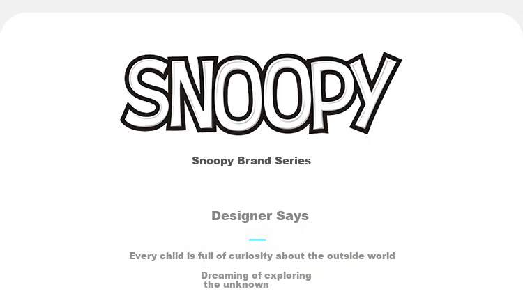 SNOOPY Painful Bag Ins Middle School High School Student Backpack for Girls, Cute Versatile Large Capacity Shoulder Bag Backpack Blue 3